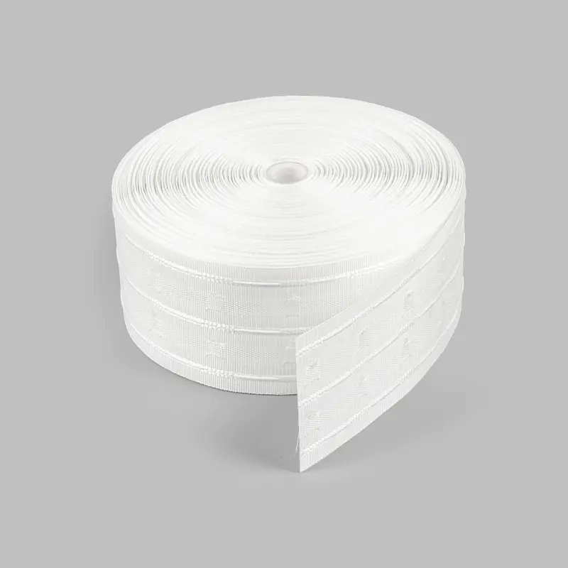 Three Cord Two Pocket Fabric Curtain Tape