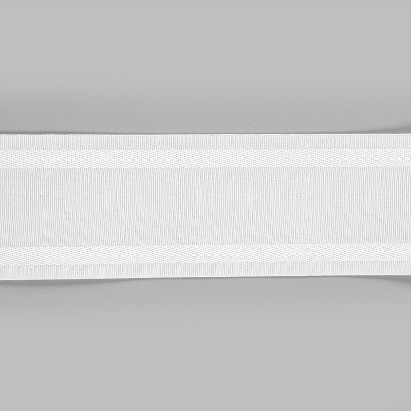 Two Stripe Jacquard Fabric Flat Curtain Pleat Tape